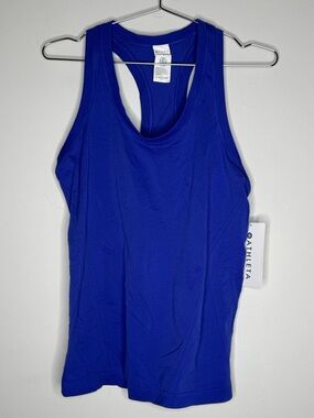 Athleta Size L Momentum Seamless Racerback Athletic Tank Top Women Blue New NWT